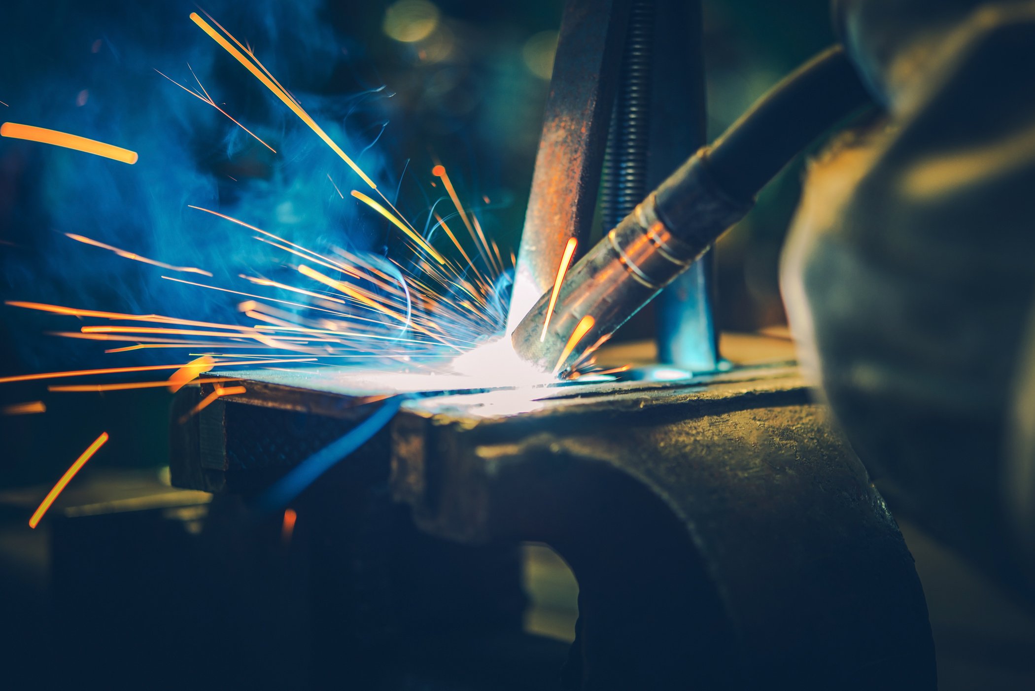 Metal Welding Closeup